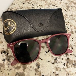 Purple RayBan sunglasses